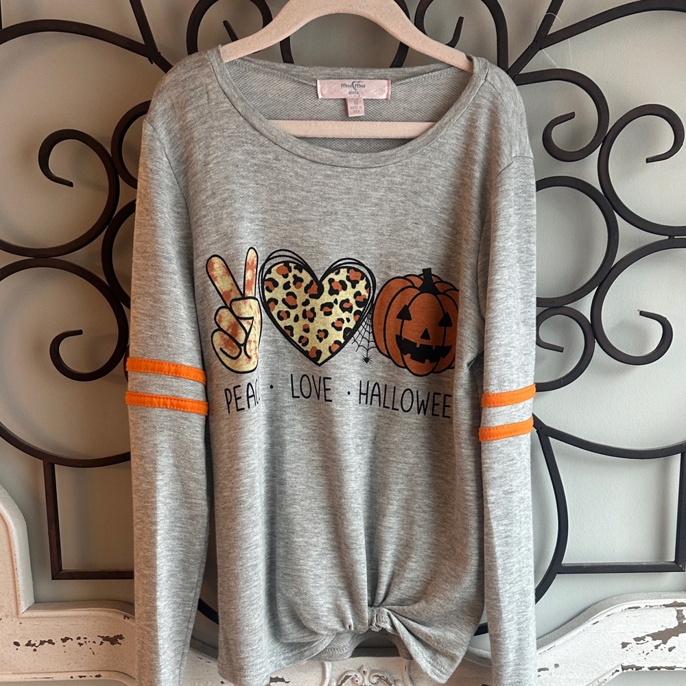 Moa Moa Gray Halloween Kids Top